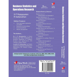 Business Statistics & Operations Research 3e book by Rajagopalan SP, Sattanathan R - Back Cover