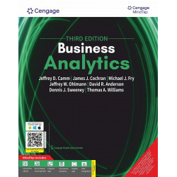 Pearson Business Analytics with MindTap,3E book by Jeffrey D. Camm, James J. Cochran, Michael J. Fry, Jeffrey W. Sweeney,, D…