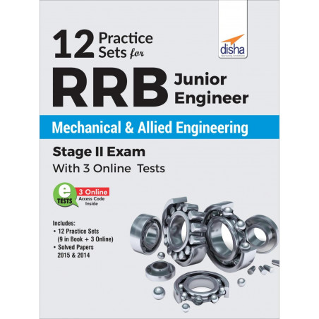 12 Practice Sets for RRB Junior Engineer Mechanical & Allied Engineering Stage II Exam with 3 Online Tests book by Disha Exp…