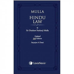 Mullas Hindu Law book by Dinshaw Fardunji Mulla, Satyajeet A. Desai