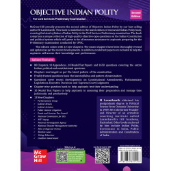 Objective Indian Polity (English), 2e by M Laxmikanth for UPSC CSE Prelims 2026 | 13 new chapters | 1650 Topicwise Practice… - A