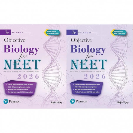 Pearson Objective Biology for NEET Volume I and Pearson Objective Biology for NEET Volume II – 2026 book