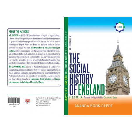 Social History of England book by A.G. Xavier, Claramma Jose