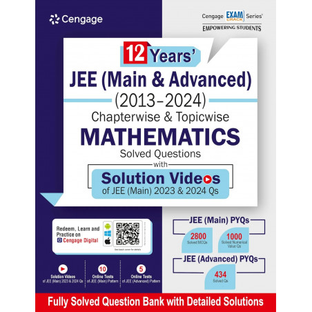 OLD 12 YRS' JEE (MAIN & ADV) (2013-24) CH-WISE T-WISE MATH SOL Q book by Cengage India