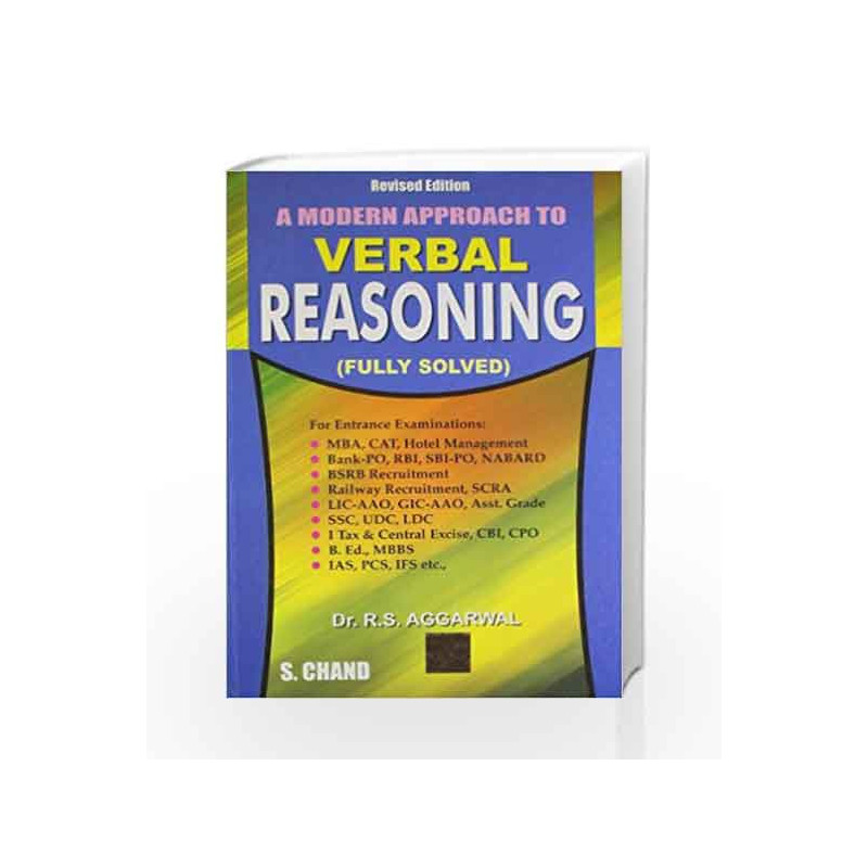 A Modern Approach to Verbal Reasoning (FULLY SOLVED) (Old Edition) by JOHN K. LATTIMER Book-9788121905527