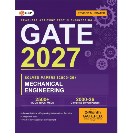 GATE 2027 Mechanical Engineering | Year-wise Solved Papers (2000–2026) | 27 Years PYQ in Exam Order | MCQs, NTQs & MSQs with…