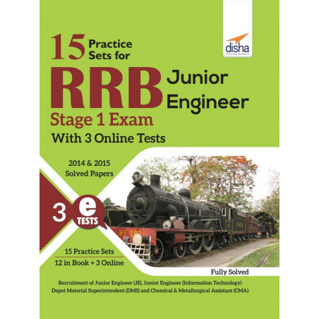 15 Practice Sets for RRB Junior Engineer Stage 1 Exam with 5 Online Tests book by Disha Experts