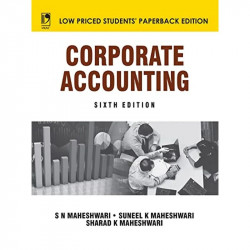 Corporate Accounting, book by CA Sharad K Maheshwari & Suneel K Maheshwari S N Maheshwari - Back Cover