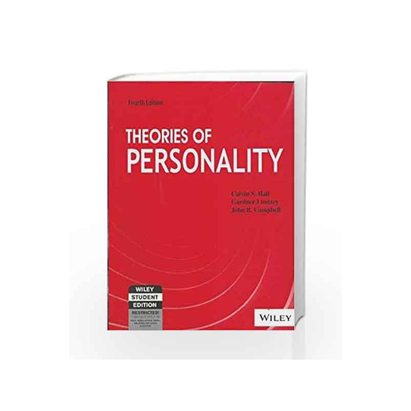 Theories of Personality, 4ed by Gardner Lindzey, John B. Campbell Calvin S. Hall Book-9788126510924