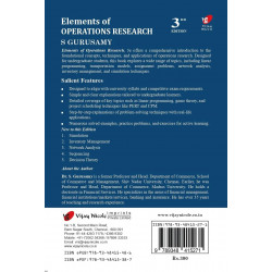 Elements of Operations Research, 3e book by Gurusamy S - Additional Image 3
