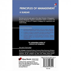 Principles of Management book by Sundar - Back Cover