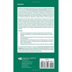 CONCRETE INTRODUCTION TO REAL ANALYSIS book by Robert Carlson - Back Cover