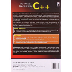 OBJECT ORIENTED PROGRAMMING WITH C++ 2ND book by Rohit Khurana - Back Cover