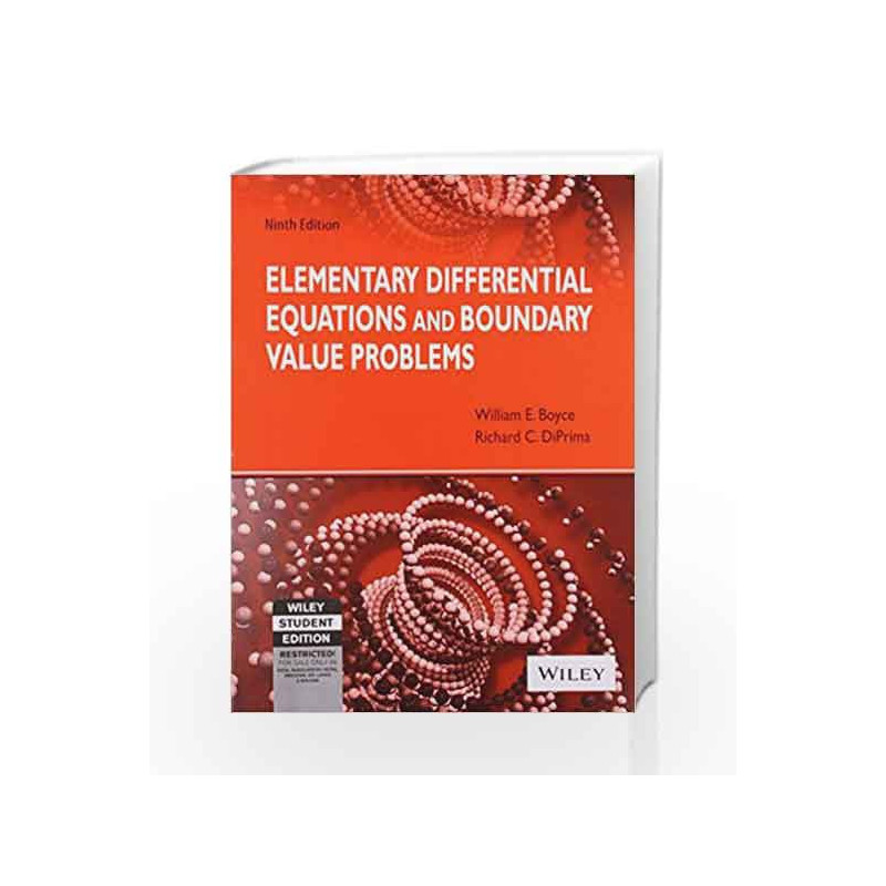 Elementary Differential Equations and Boundary Value Problems, 9ed by DATE / KANNAN Book-9788126521555