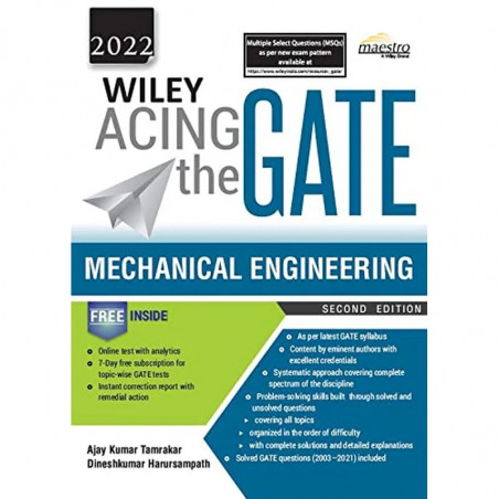 Wiley Acing the GATE: Mechanical Engineering, 2ed, 2022 book by Ajay Kumar Tamrakar, Dineshkumar Harursampath