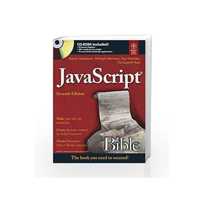 JavaScript Bible, 7ed by Danny Goodman Book-9788126529100