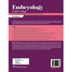 Embryology: Text & Atlas, 2ed book by Brijesh Kumar - Back Cover