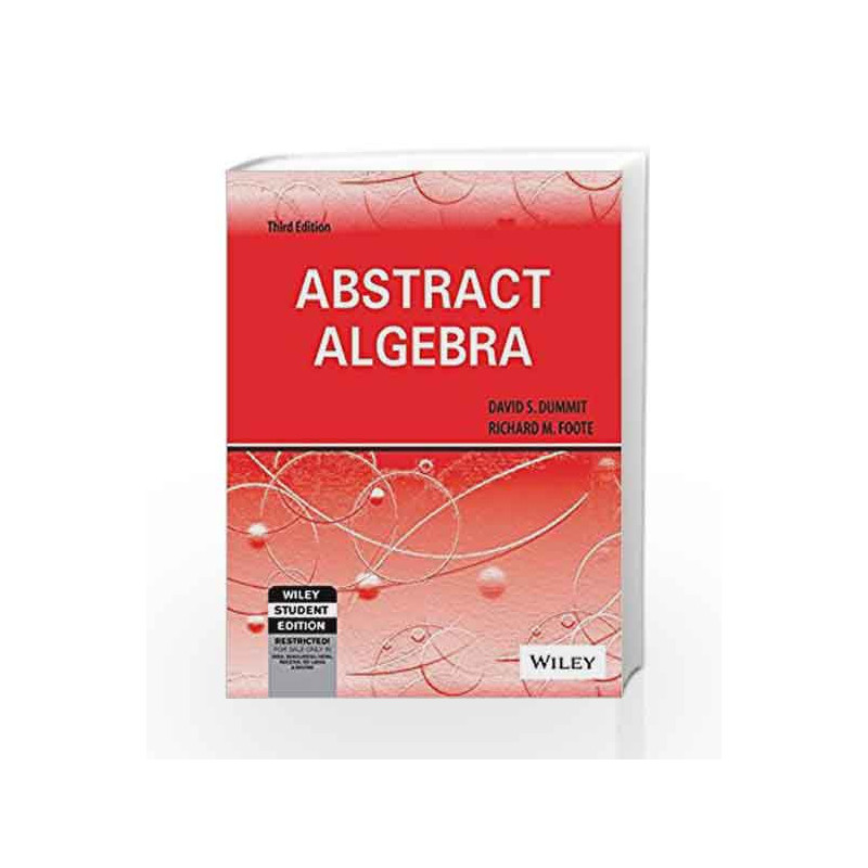Abstract Algebra, 3ed by David S. Dummit Book-9788126532285