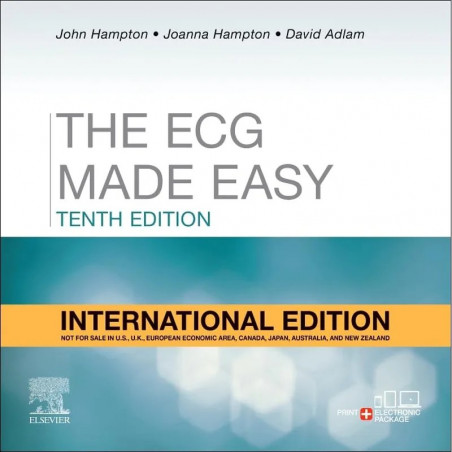 THE ECG MADE EASY WITH ACCESS CODE 10ED (IE) (PB 2025) book by Hampton