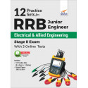 12 Practice Sets for RRB Junior Engineer Electrical & Allied Engineering Stage II Exam with 3 Online Tests book by Disha Exp…