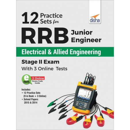 12 Practice Sets for RRB Junior Engineer Electrical & Allied Engineering Stage II Exam with 3 Online Tests book by Disha Exp…