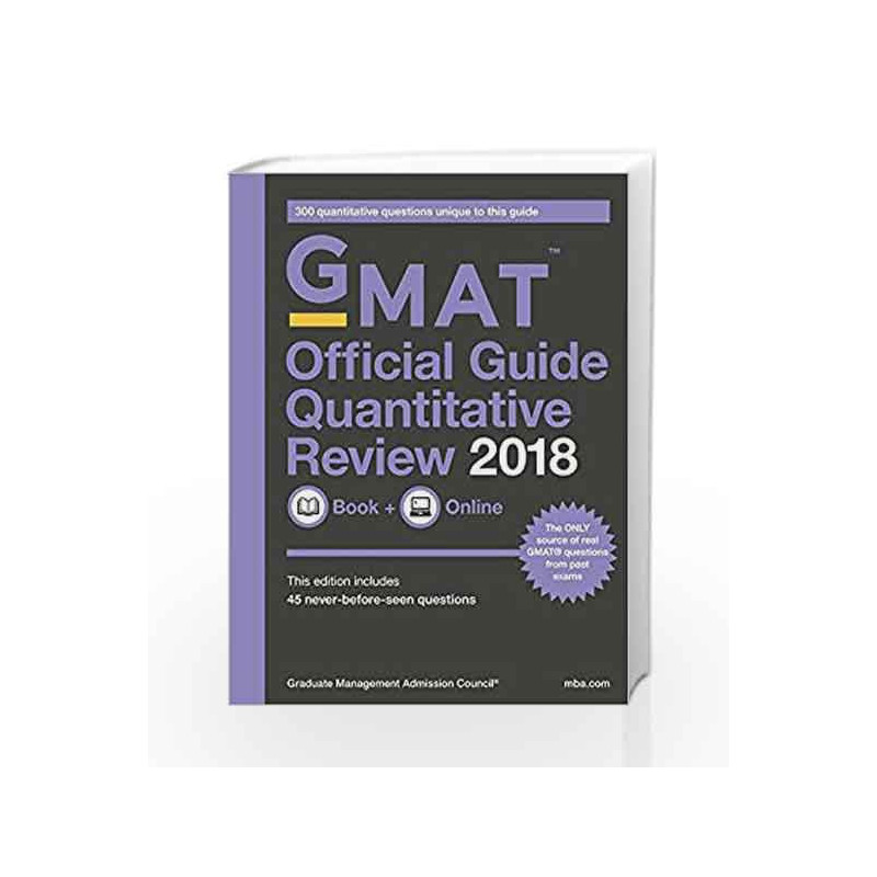 GMAT Official Guide 2018 Quantitative Review: Book/Online by GMAC Book-9788126567058