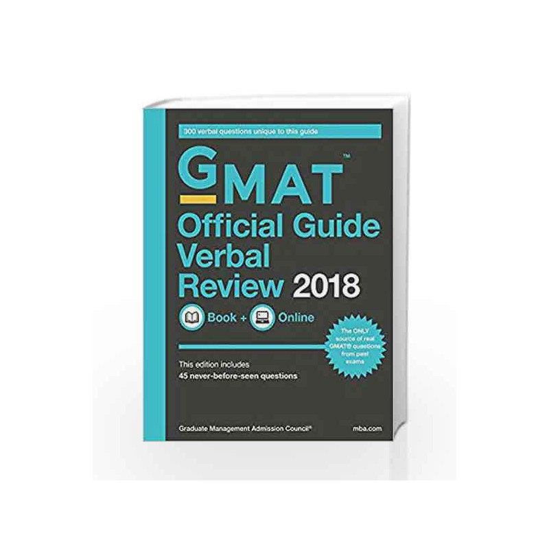 GMAT Official Guide 2018 Verbal Review: Book/Online by GMAC Book-9788126567065