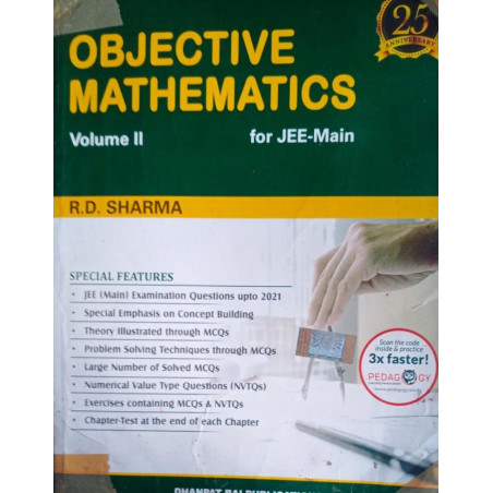 Objective Mathematics For JEE Main Vol 2 By RD Sharma Second Hand & Used Book (S) SKU: 9788194476566 book by JEE