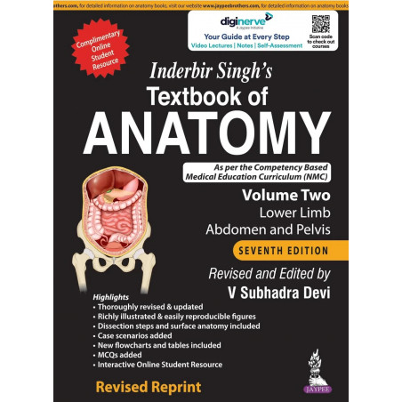 INDERBIR SINGH’S TEXTBOOK OF ANATOMY (VOLUME 2: LOWER LIMB, ABDOMEN AND PELVIS) book by V Subhadra Devi