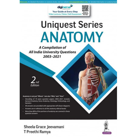UNIQUEST SERIES ANATOMY (A COMPILATION OF ALL INDIA UNIVERSTIY QUESTIONS 2003-2021) book by Sheela Grace Jeevamani