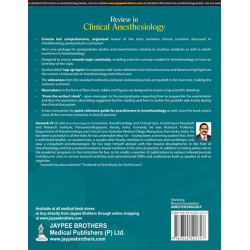 Review in Clinical Anesthesiology book by Saneesh Pj - Back Cover