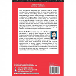 Common Mistakes in Clinical Medicine book by Padhiary Kashinath - Back Cover