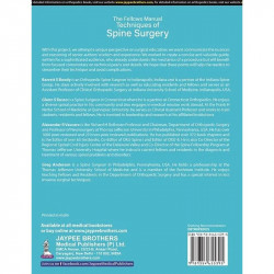 THE FELLOWS MANUAL TECHNIQUES OF SPINE SURGERY book by Barrett S Boody - Back Cover