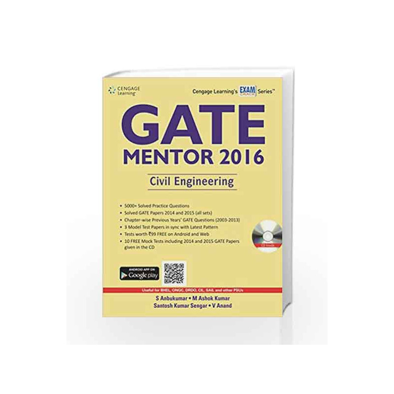 GATE Mentor 2016: Civil Engineering by S. Anbukumar Book-9788131527894
