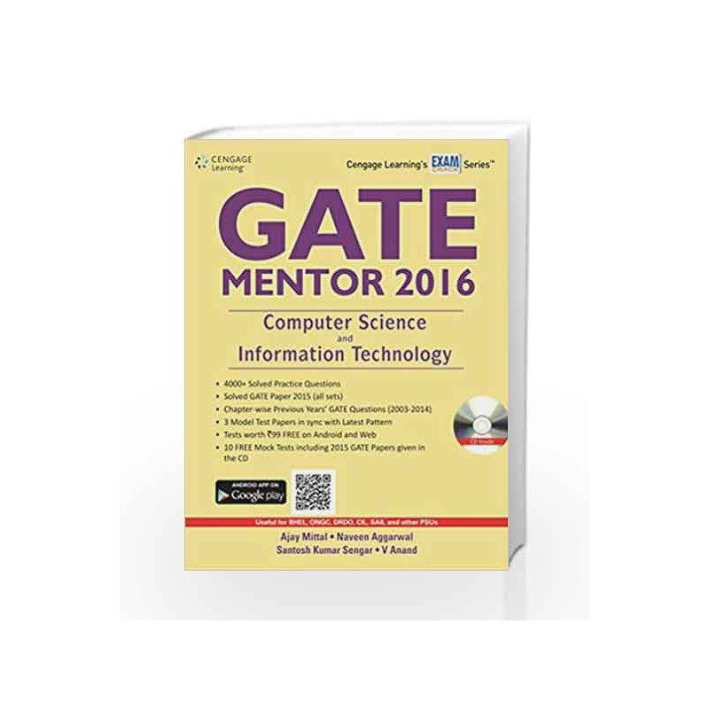 GATE Mentor 2016: Computer Science and Information Technology by Ajay Mittal Book-9788131527924
