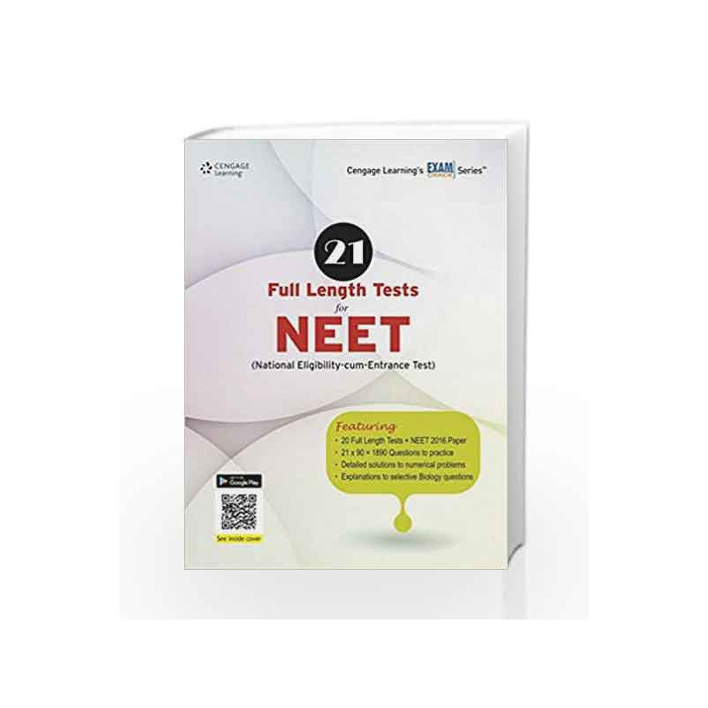 21 Full Length Tests for NEET (National Eligibility-cum-Entrance Test) by Cengage Learning India Book-9788131531655