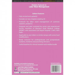Obstetric Protocols for Labor Ward Management book by Rathore Asmita Muthal - Back Cover