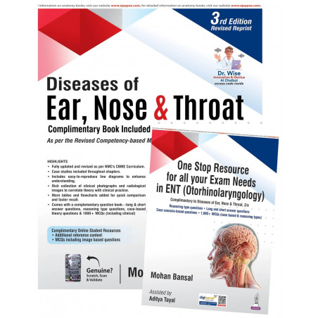 Diseases of Ear, Nose & Throat, 3/E for MBBS Students with Free One Stop Resource Book for All Your Exam Needs in ENT (Otorh…