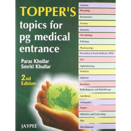 TOPPER'S TOPICS FOR PG MEDICAL ENTRANCE book by Khullar
