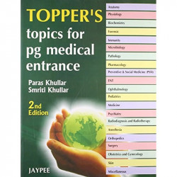 TOPPER'S TOPICS FOR PG MEDICAL ENTRANCE book by Khullar - Back Cover