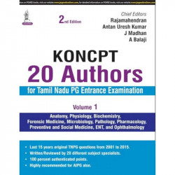 KONCPT: 20 Authors for Tamil Nadu PG Entrance Examination (Volume I) (POD) book by R. Rajamahendran - Back Cover