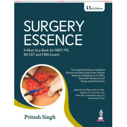 Surgery Essence, 11/E for NEET PG, INI-CET and FMGE Aspirants | PGMEE Solved PYQs (1985-2025) with Concept Synopses, Image-B…