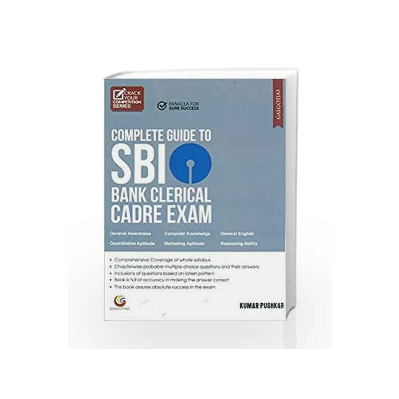 SBI Bank Clerical Exam by KUMAR PUSHKAR Book-9788175157675