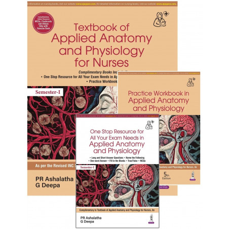 Textbook of Applied Anatomy and Physiology for Nurses, 8/E for BSc Nursing 1st Semester & GNM Students | As per Revised INC…