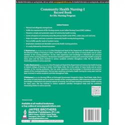 Community Health Nursing-I Record Book, 3/E for BSc Nursing 5th Semester | Practical Clinical Logbook for Community Assessme… -