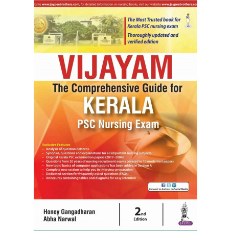 VIJAYAM: The Comprehensive Guide for Kerala PSC Nursing Exam book by Gangadharan Honey
