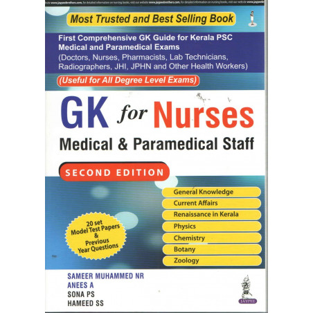 GK FOR NURSES MEDICAL & PARAMEDICAL STAFF book by MUHAMMED NR SAMEER