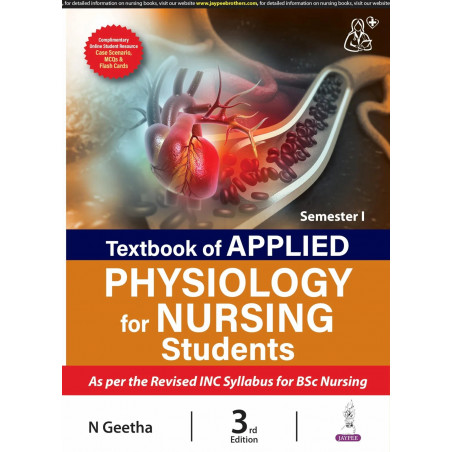 Textbook of Applied Physiology for Nursing Students, 3/E for BSc Nursing 1st Semester | Hand-drawn Figures, Clinical Applica…