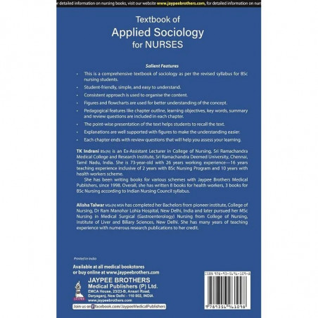 Textbook of Applied Sociology for Nurses, 3/E for BSc Nursing Students | Comprehensive Guide to Social Structure, Culture, F…