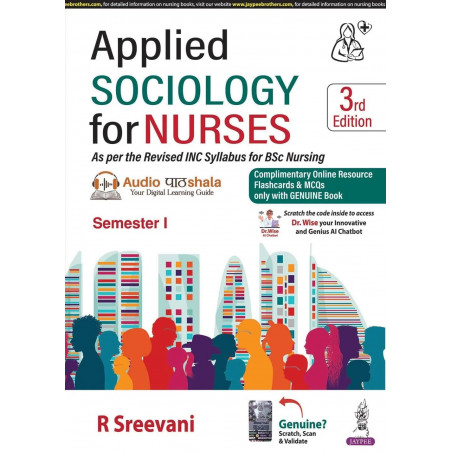 Applied Sociology for Nurses, 3/E for BSc Nursing 1st Semester | INC Syllabus Textbook with Figures, Tables and Boxes | Comp…